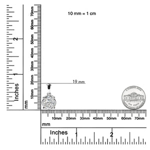 14k White 1.00 Cttw Lab Grown Diamond Cluster Pendant 18" Necklace (G - H Color, VS1 - VS2 Clarity) - Rieworkes