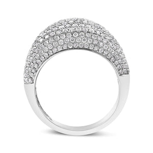 14K White Gold 1 3/4 Cttw Round - Cut Diamond Cluster Band Ring (G - H Color, SI1 - SI2 Clarity) - Rieworkes
