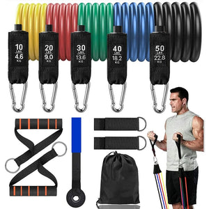 16PCS Resistance Band Set: Home Gym Fitness Training - Rieworkes