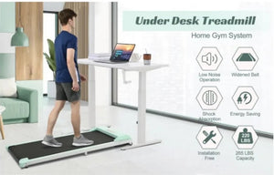 2 - in - 1 Under Desk Electric Treadmill 2.5HP with Remote Control & Display for Home, Office, and Gym - Rieworkes