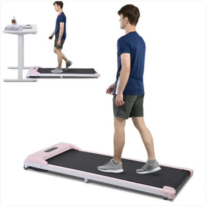 2 - in - 1 Under Desk Electric Treadmill 2.5HP with Remote Control & Display for Home, Office, and Gym - Rieworkes