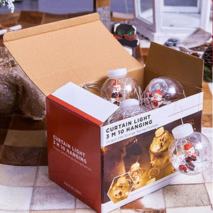 Curtain String Light Ball Santa Claus Rieworkes
