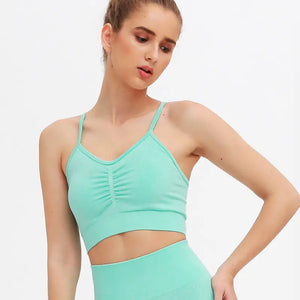 2020 New Cross-Border Yoga Outfit - Crop Top & Bra