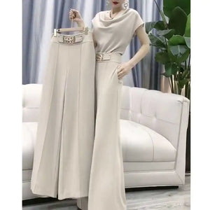 2023 Women's Casual Wide-Leg Skirt Set for Summer