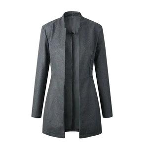 White Women's Blazer Jacket for Formal Work Fashion
