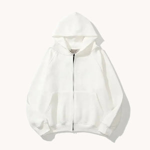 Plain Zip-Up Hoodie Rieworkes