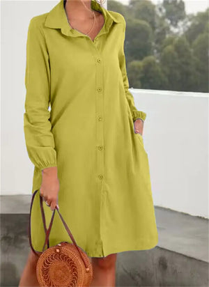 Long Sleeve Solid Color Cardigan and Skirt Set for Women