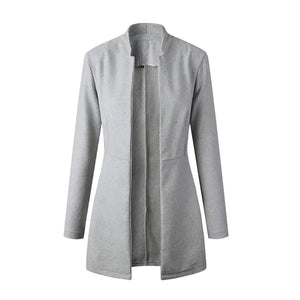 White Women's Blazer Jacket for Formal Work Fashion