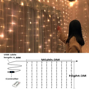 Curtain String Light Ball Santa Claus Rieworkes