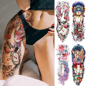 Full Temporary Tattoo Watercolor Sheets Rieworkes