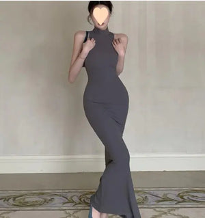 Sleeveless Slimming Fishtail Long Dress