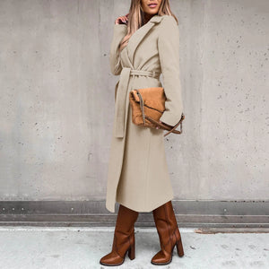 2023 Fall Winter Women's Long Solid Color Coat