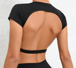 Yoga Outdoor Running Backless Fitness T-shirt Rieworkes