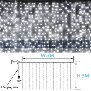 Curtain String Light Ball Santa Claus Rieworkes