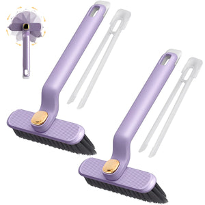 2 PCS Rotating Crevice Cleaning Brush Upgrade Hard Bristle Brush Hand-held Gap Cleaning Brush 360° Rotating Crevice Cleaning Tool Household Cleaning Brush for Kitchen Bathroom Bathtub Tiles Window