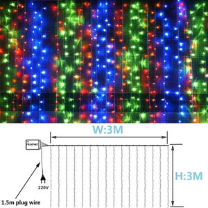 Curtain String Light Ball Santa Claus Rieworkes