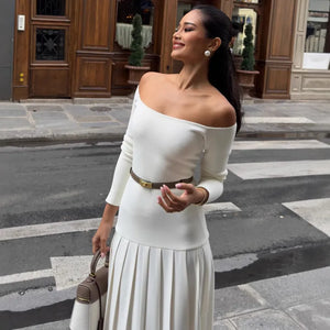 Elegant Retro Split Dress Mimarta