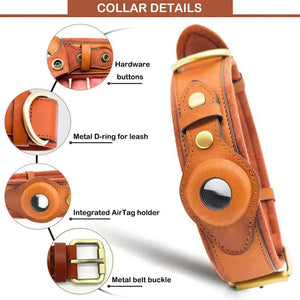 Leather Anti-Lost Dog Collar Rieworkes