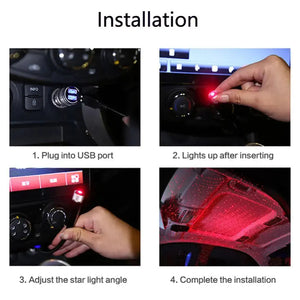 Mini LED Car Night Light Roof Projector Rieworkes