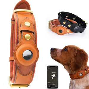 Leather Anti-Lost Dog Collar Rieworkes
