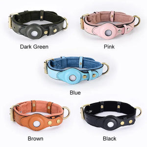 Leather Anti-Lost Dog Collar