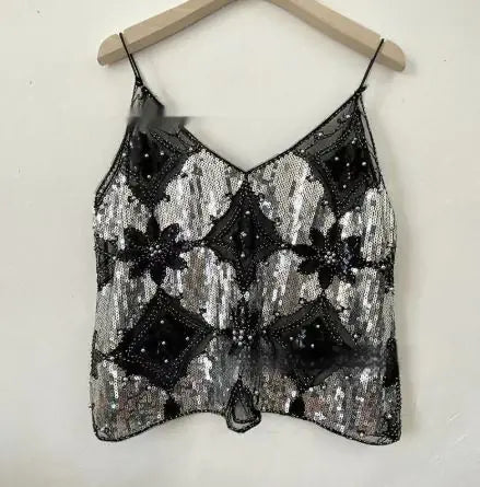 Women's Embroidered Sequin Beaded Sling