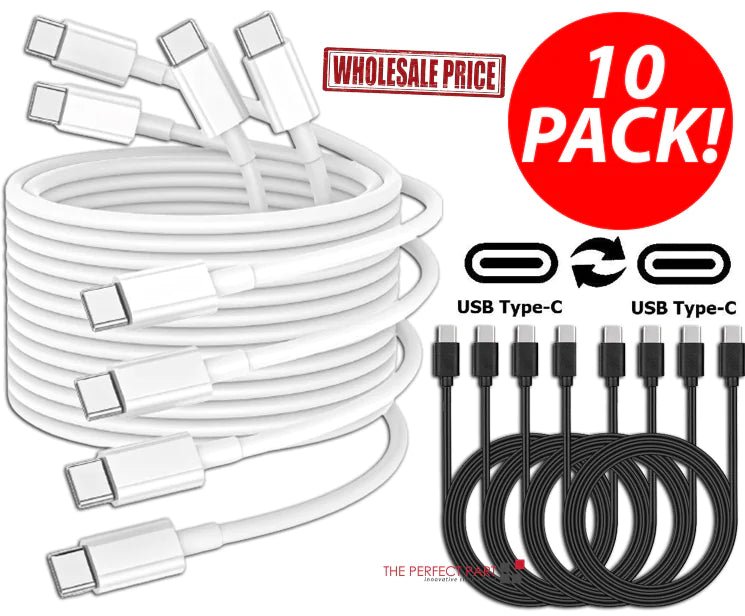 10 PACK For Samsung USB - C to USB - C Fast Charge Cable Charging Cord Type Charger - Rieworkes