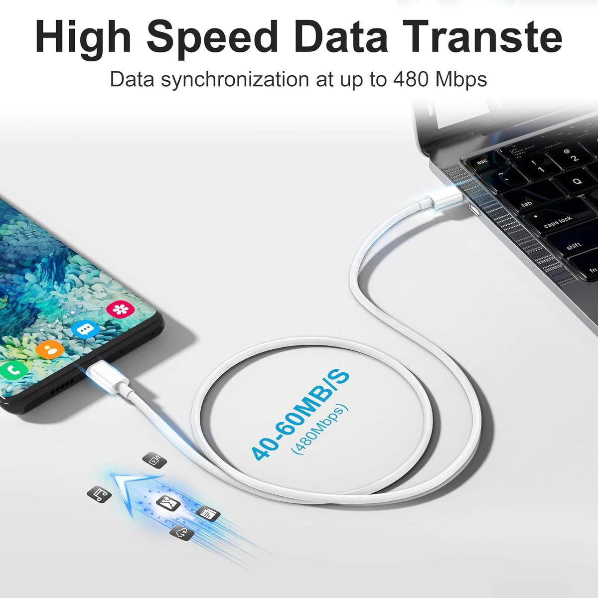 10 PACK For Samsung USB - C to USB - C Fast Charge Cable Charging Cord Type Charger - Rieworkes