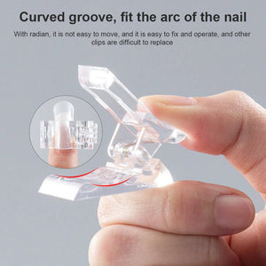 10 PCS Nail Tips Clip Quick Building Poly Builder Gel DIY Extension Clamp Clips - Rieworkes