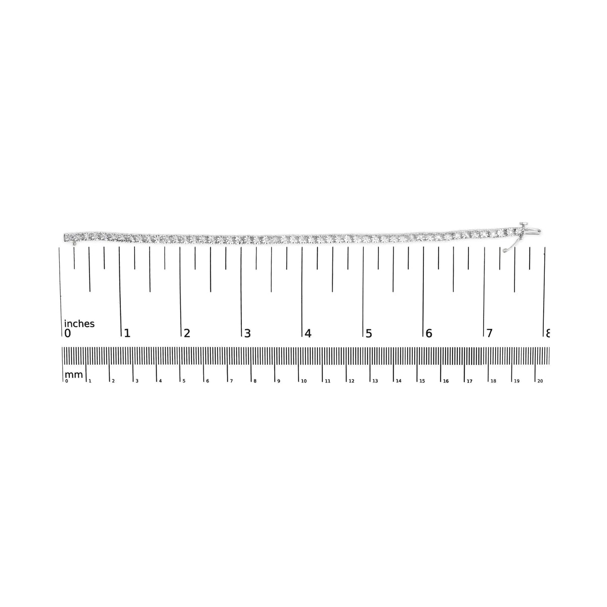 10K White Gold 1/2 Cttw Real Diamond Illusion - Set Miracle Plate Tennis Bracelet (I - J Color, SI2 - I1 Clarity) - Size 7.5&quot; - Rieworkes