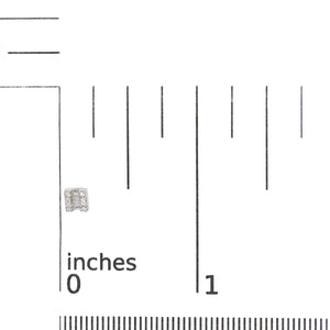 10K White Gold 1/7 Cttw Round and Baguette Diamond Mosaic Square Stud Earrings (H - I Color, I1 - I2 Clarity) - Rieworkes