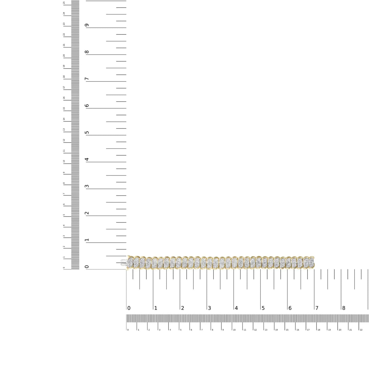 10k Yellow Gold 5.00 Cttw Diamond Oval Banded Link Bracelet (I - J Color, I1 - I2 Clarity) - 7&quot; Inches - Rieworkes