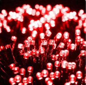 10M LED String Lights with 100 Flashing Bulbs & Black Wire - Rieworkes