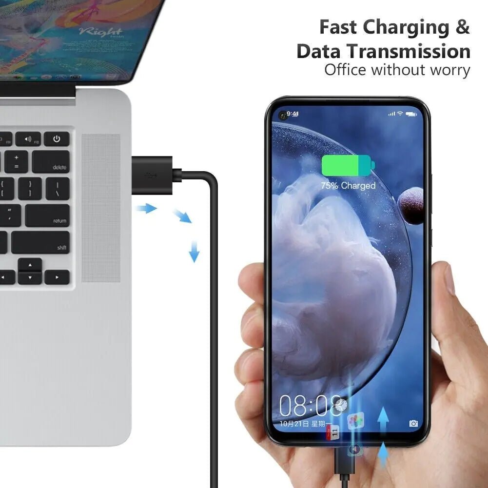 10x Type C to USB - A Fast Charge Cable Cord Charging Quick Charger Bulk Wholesale - Rieworkes