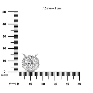 14K White Gold 3.0 Cttw Lab Grown Diamond Floral Cluster and Station 18" Pendant Necklace (G - H Color, VS2 - SI1 Clarity) - Rieworkes