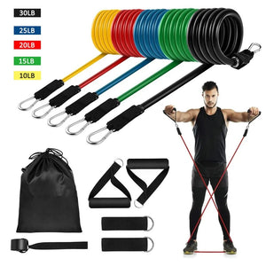 16PCS Resistance Band Set: Home Gym Fitness Training - Rieworkes