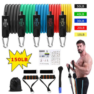 16PCS Resistance Band Set: Home Gym Fitness Training - Rieworkes