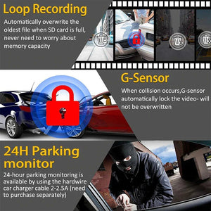 170° WiFi Dash Cam Recorder Car Camera HD 1080P Car DVR Vehicle Video G - Sensor - Rieworkes