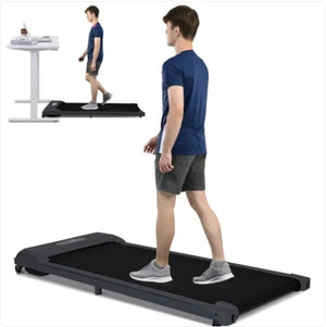 2 - in - 1 Under Desk Electric Treadmill 2.5HP with Remote Control & Display for Home, Office, and Gym - Rieworkes
