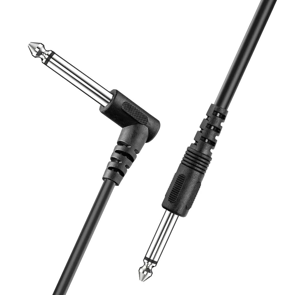 2 PACK 10FT Electric Patch Cord Guitar Amplifier Amp Cable Right Angle 90 Degree - Rieworkes