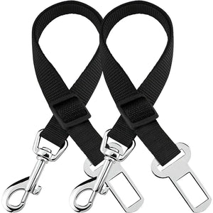 2 Pack Cat DOG PET Safety Seatbelt Car Vehicle Seat Belt Adjustable Harness Lead - Rieworkes