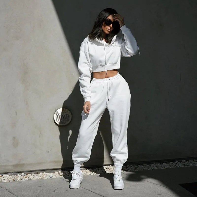 2 Piece Set Sweatsuits Women&#39;s Sweatshirt and Sweatpants - Rieworkes