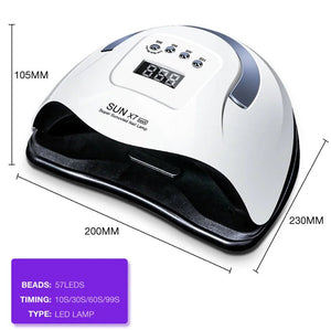 220W Nail Dryer LED Lamp UV Light Polish Gel Curing Machine Electric Manicure - Rieworkes