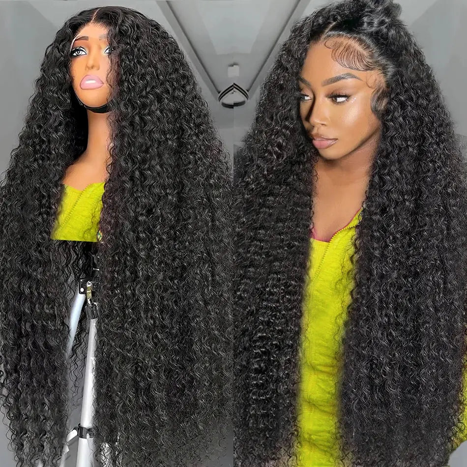 250% Deep Wave 13x6 Lace Frontal Human Hair Wigs Transparent Brazilian Remy 30 40 Inch Water Wave 13x4 Lace Front Wig For Women - Rieworkes