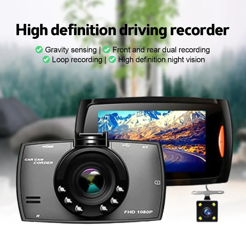2.7&#39;&#39; Full HD 1080P Dash Cam Car DVR Front &amp; Rear Camera Night Vision G - Sensor - Rieworkes