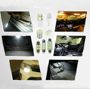 28pcs Car Interior White Combo LED Map Dome Door Trunk License Plate Light Bulbs - Rieworkes
