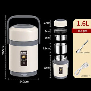 2L USB Electric Heated Lunch Box - Rieworkes