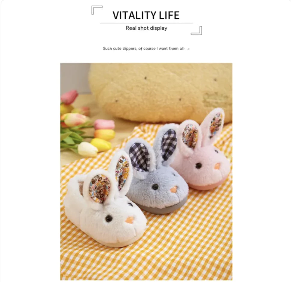 Cozy Fluffy Cotton Indoor Winter Shoes for Kids Rieworkes