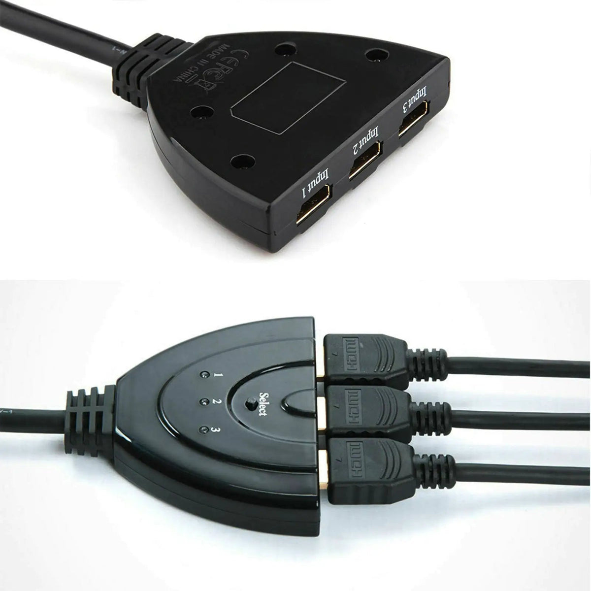 3 Port HDMI Splitter Cable 1080/4K Switch Switcher HUB Adapter for HDTV PS4 Xbox - Rieworkes