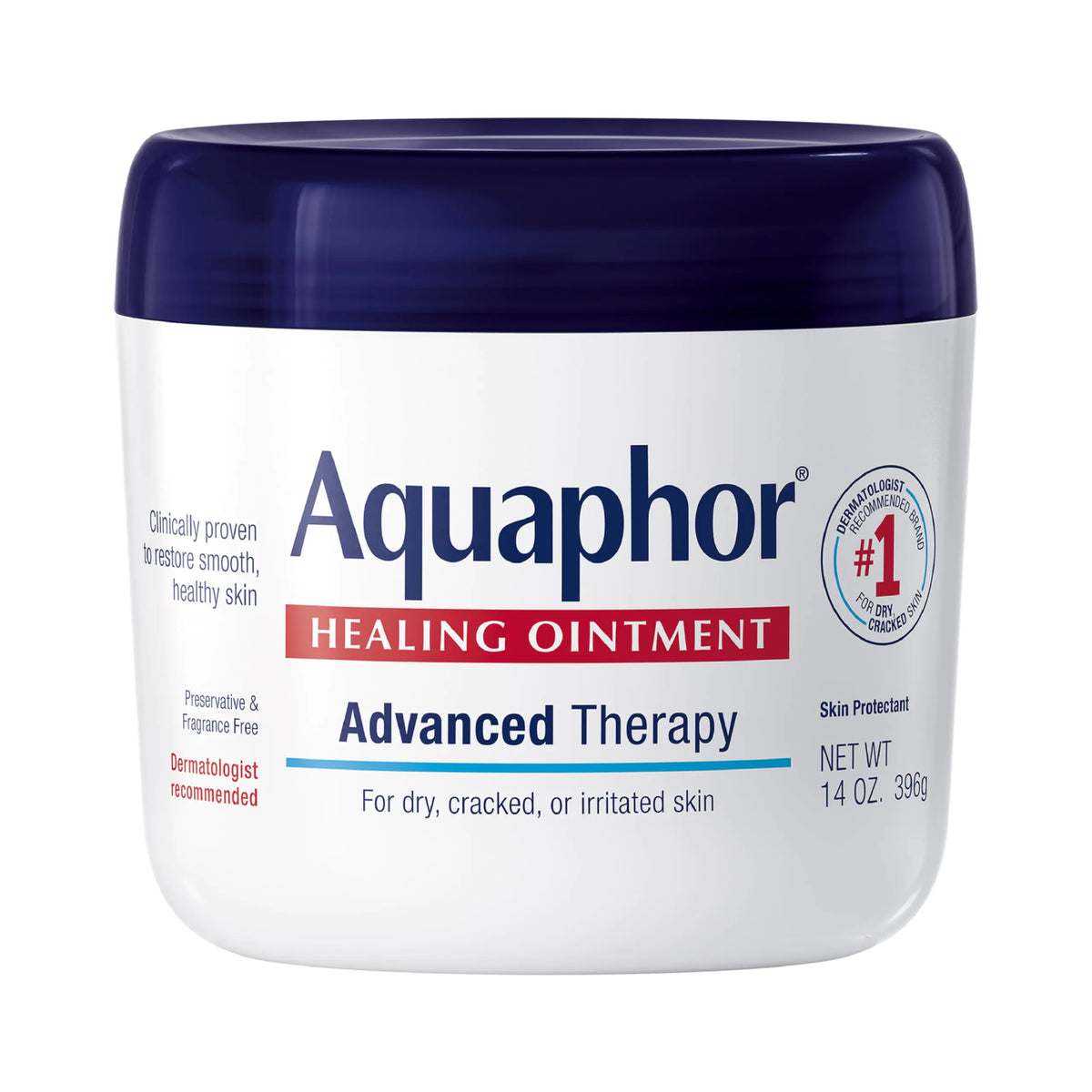 Aquaphor Healing Ointment, Advanced Therapy Skin Protectant, Dry Skin Body Moisturizer, Multi-Purpose Healing Ointment, for Dry, Cracked Skin &amp; Minor Cuts &amp; Burns, 14 Oz Jar